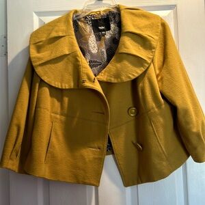 Mossimo mustard yellow cropped jacket XXL